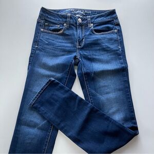 👖 American Eagle Super Stretch Dark Indigo Wash Skinny Jeans-Size 2